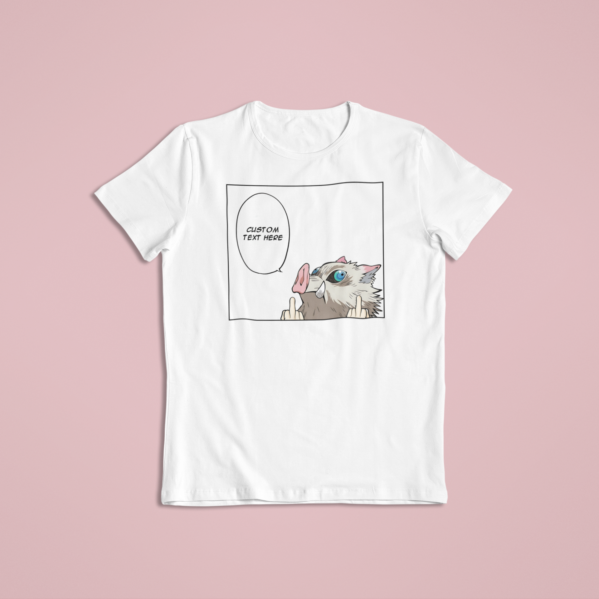Demon Slayer Inosuke Hashibira: CUSTOM text –  Funny Anime T-Shirt / Hoodie / Sweater | Cool Cute Anime Streetwear