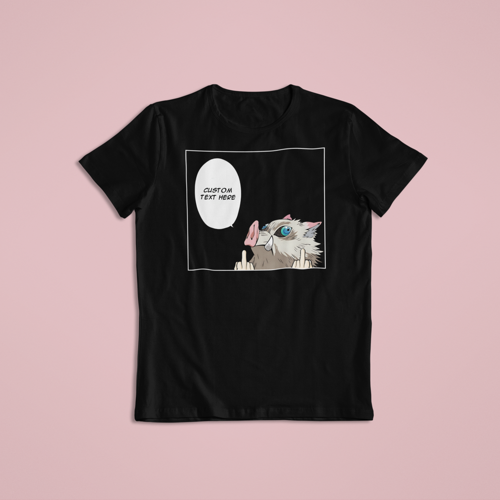 Demon Slayer Inosuke Hashibira: CUSTOM text –  Funny Anime T-Shirt / Hoodie / Sweater | Cool Cute Anime Streetwear
