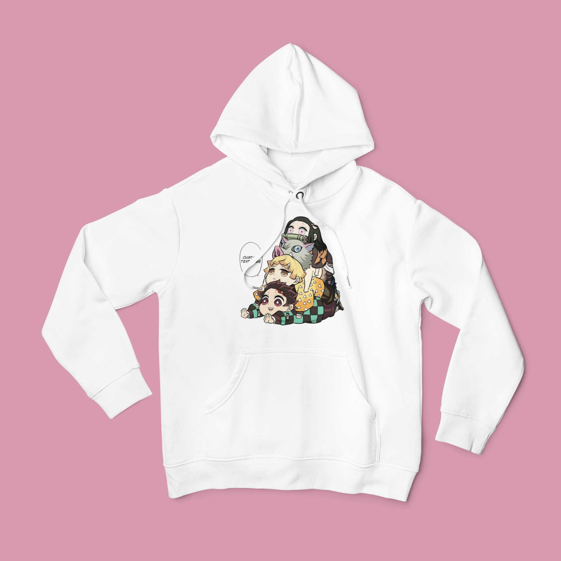 Demon Slayer Chibi: CUSTOM text –  Anime T-Shirt / Hoodie / Sweater | Cool Anime Streetwear