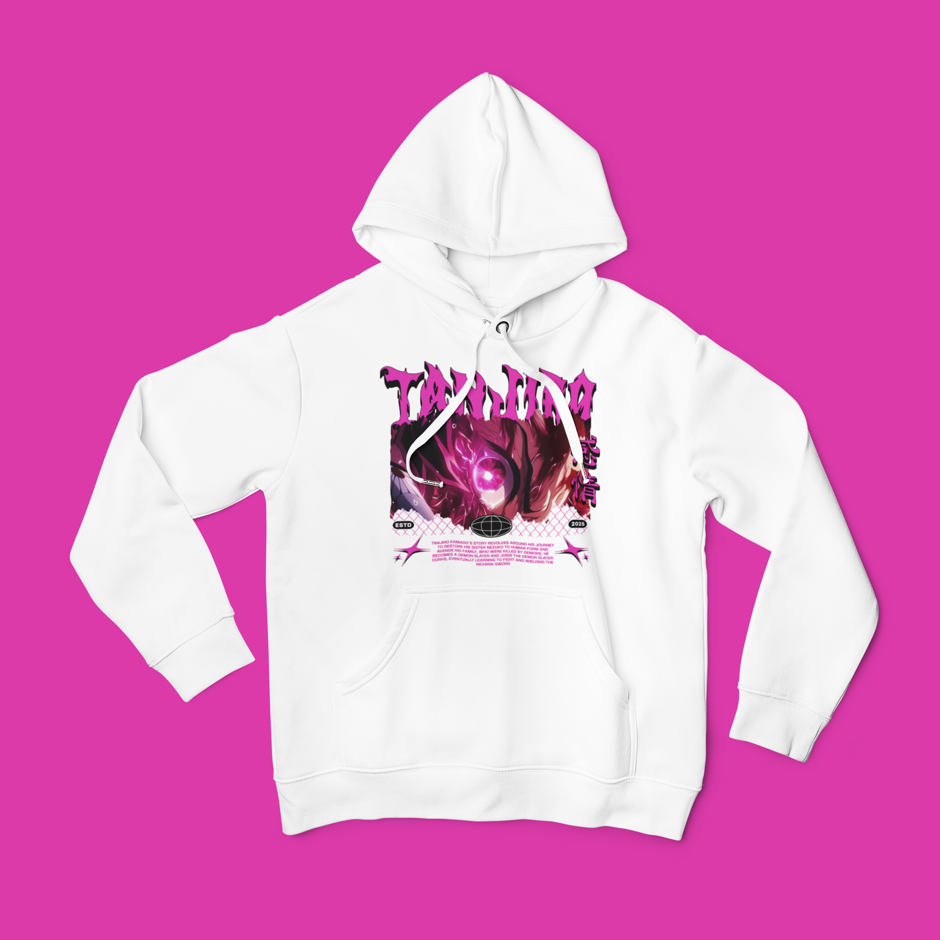 Demon Slayer: Tanjiro Kamado Pink Glow –  Anime T-Shirt / Hoodie / Sweater | Cool Anime Streetwear