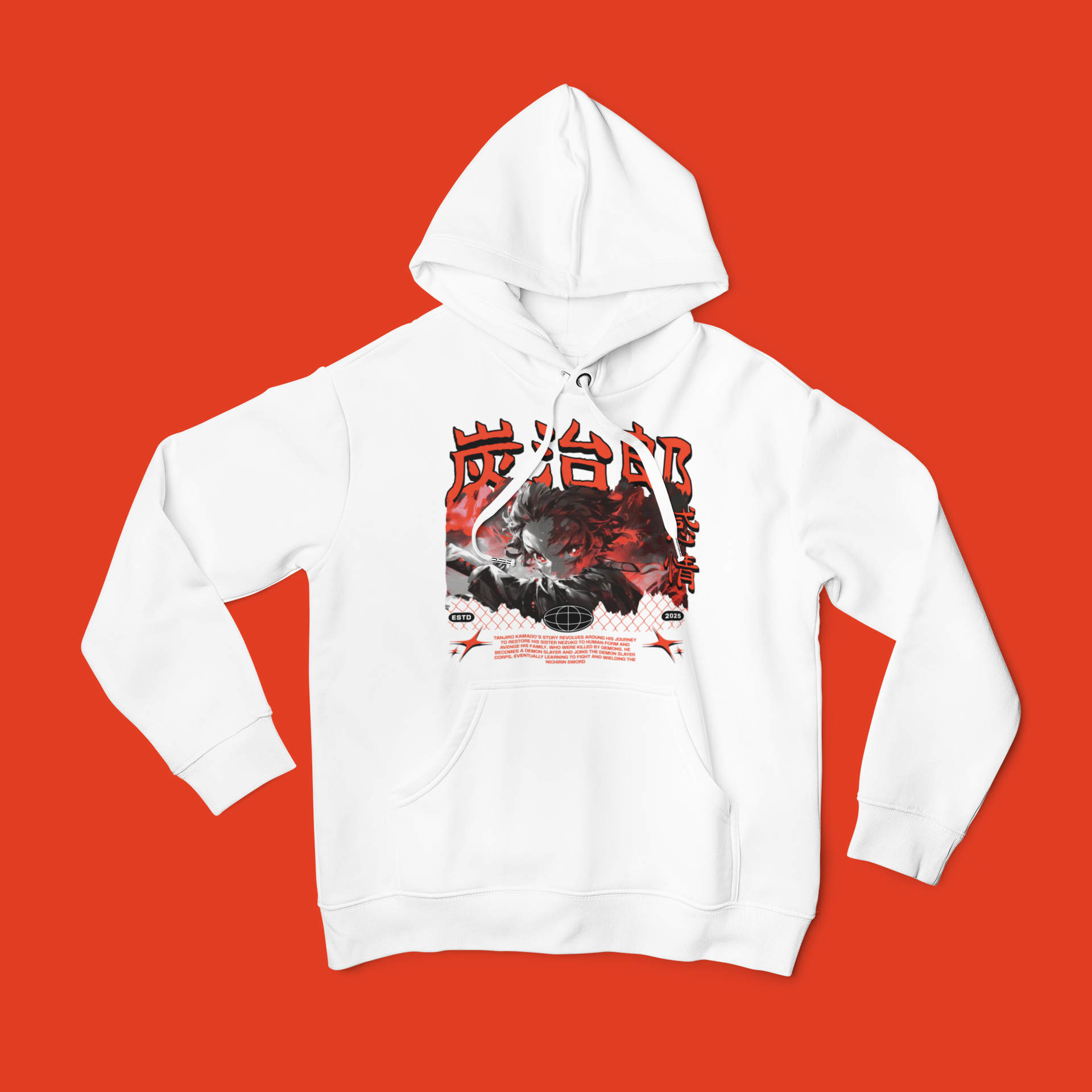 Demon Slayer: Tanjiro Kamado Red Flame –  Anime T-Shirt / Hoodie / Sweater | Cool Anime Streetwear