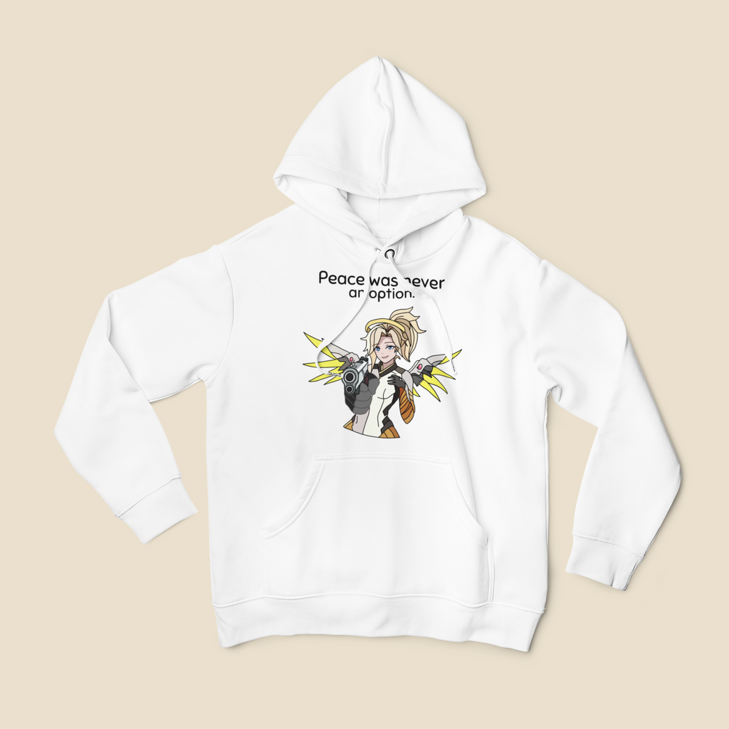Mercy Overwatch: 'Peace was never an option' Funny T-Shirt Mercy T-Shirt / Hoodie / Sweatshirt | Gaming Streetwear