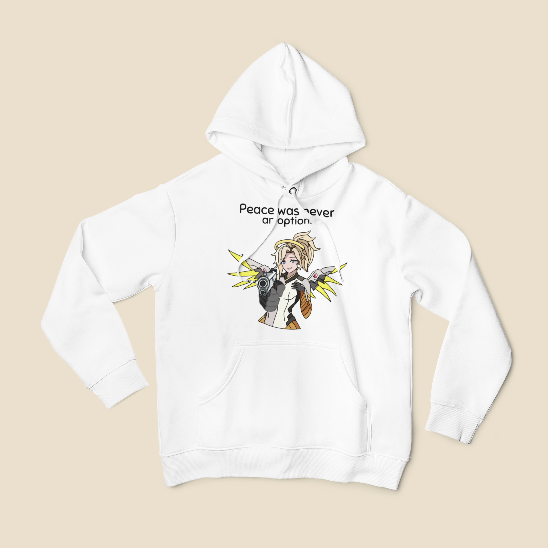 Mercy Overwatch: 'Peace was never an option' Funny T-Shirt Mercy T-Shirt / Hoodie / Sweatshirt | Gaming Streetwear