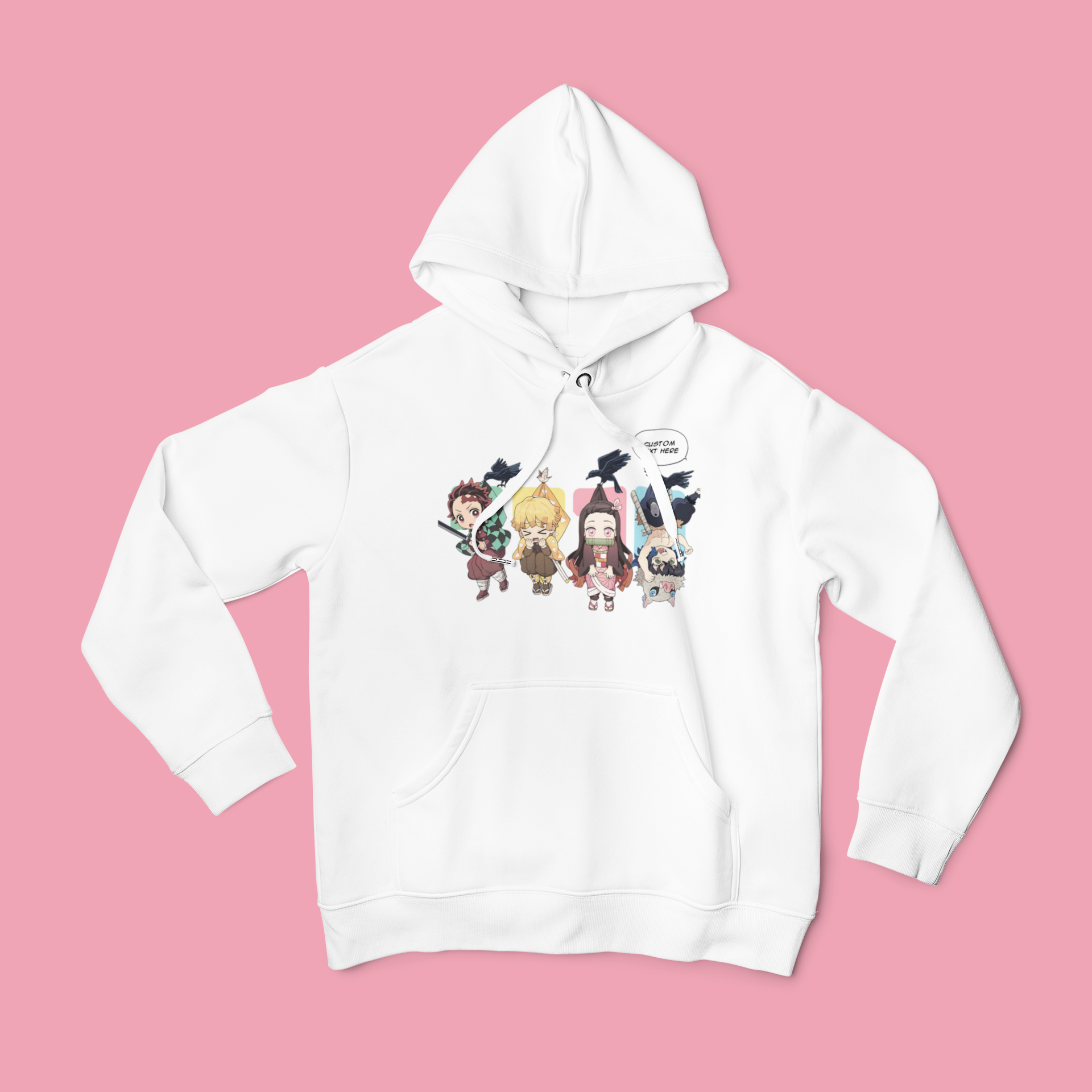 Demon Slayer Chibi: CUSTOM text –  Anime T-Shirt / Hoodie / Sweater | Cool Anime Streetwear
