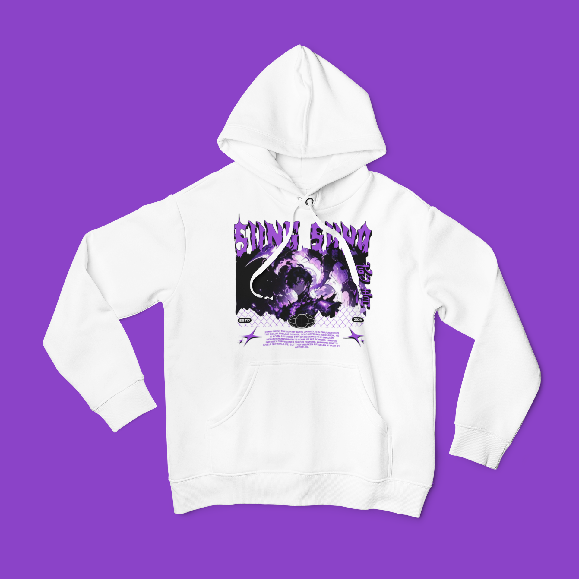 Solo Leveling Ragnarok: Sung Suho Purple Flame –  Anime T-Shirt / Hoodie / Sweater | Cool Anime Streetwear
