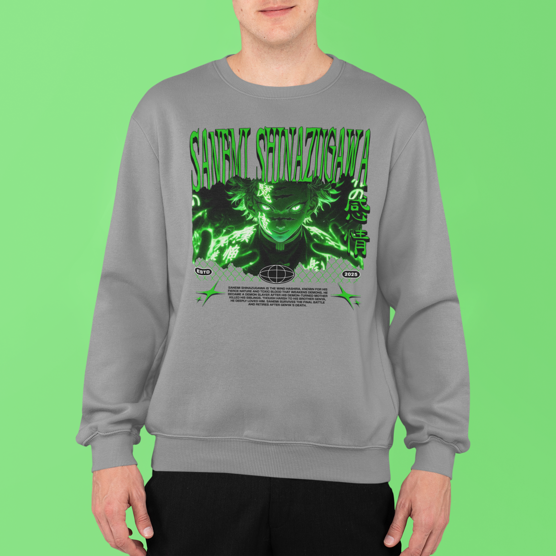 Demon Slayer: Sanemi Shinazugawa –  Anime T-Shirt / Hoodie / Anime Graphic Tee | Sanemi Streetwear