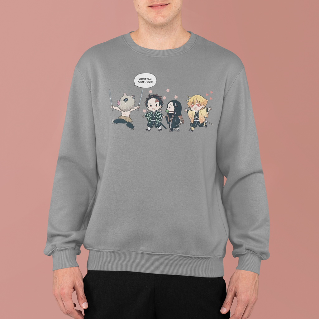 Demon Slayer Chibi: CUSTOM text –  Anime T-Shirt / Hoodie / Sweater | Cool Anime Streetwear
