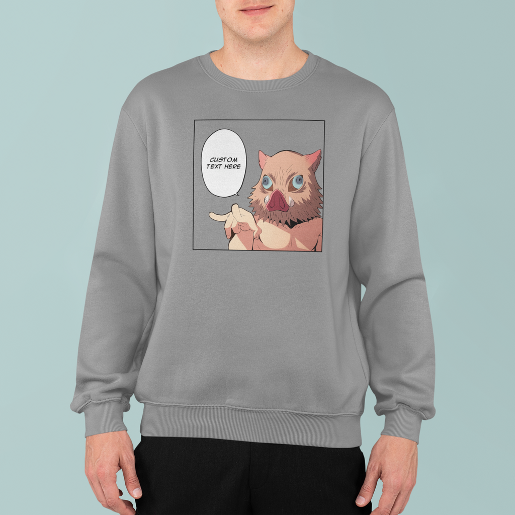 Demon Slayer Inosuke Hashibira: CUSTOM text –  Funny Anime T-Shirt / Hoodie / Sweater | Cool Cute Anime Streetwear