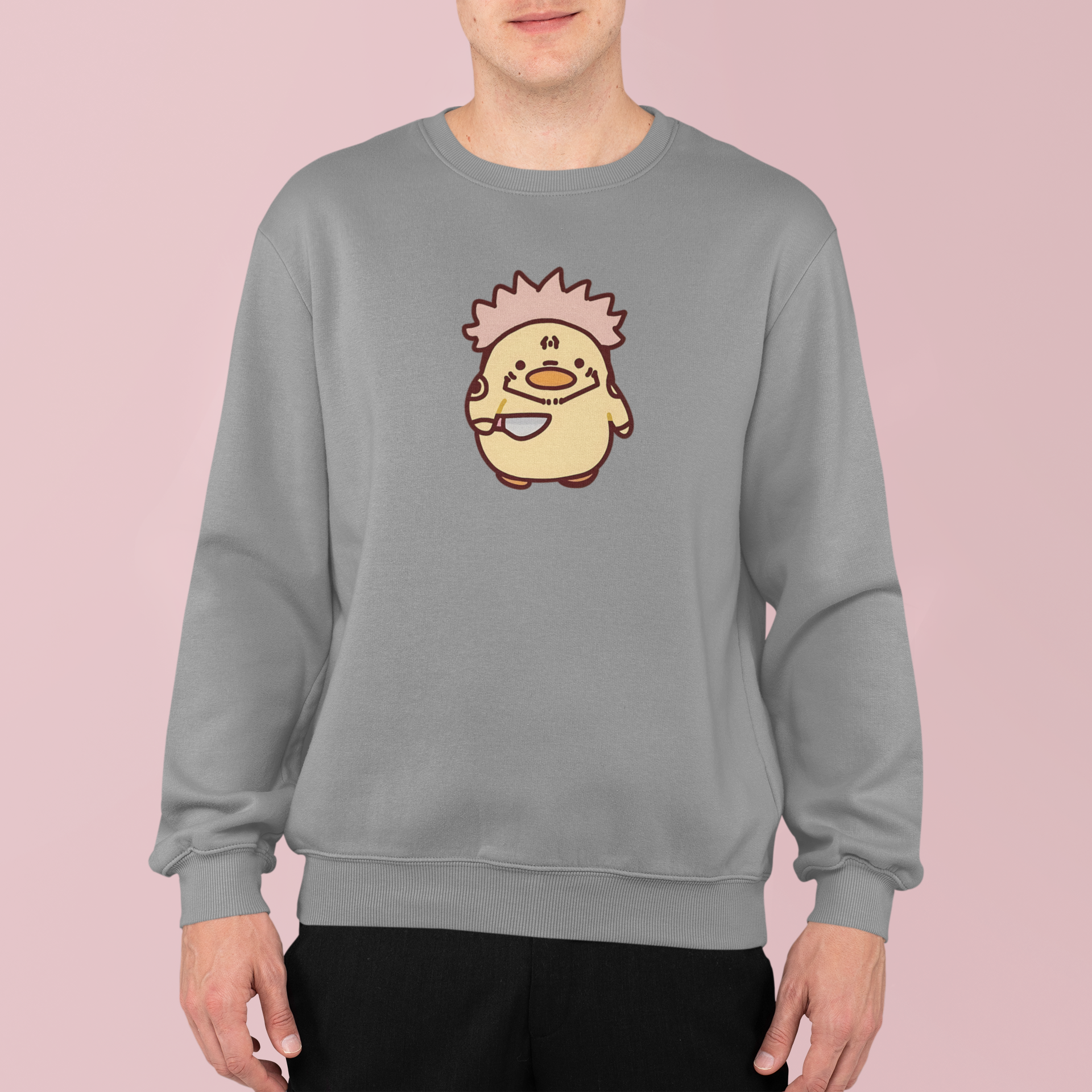 Sukuna Duck Chibi: CUSTOM text –  Jujutsu Kaisen T-Shirt / Hoodie / Sweater | Cute Anime Streetwear