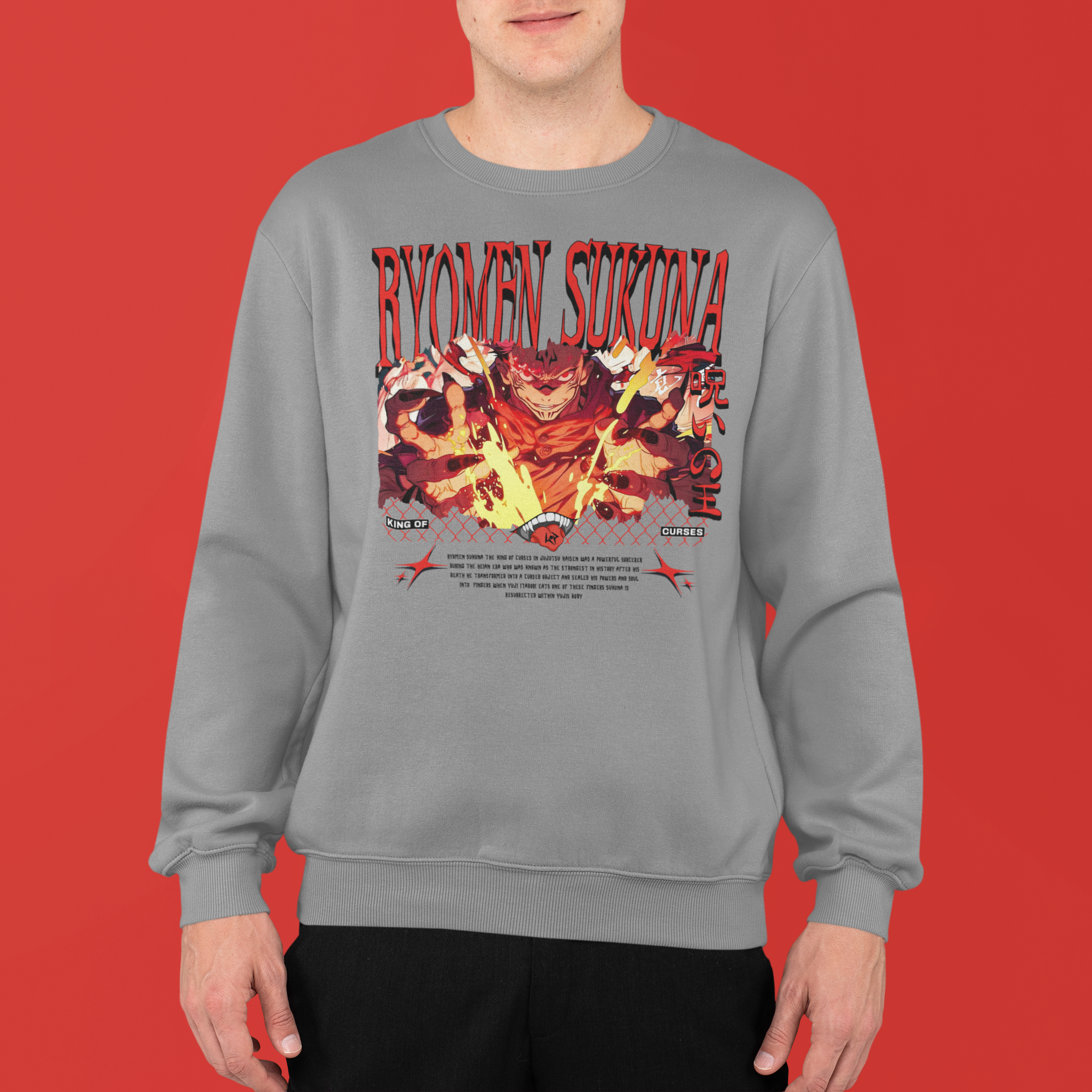Jujutsu Kaisen: Sukuna –  Anime T-Shirt / Hoodie / Sweater Front & Back Graphic Tee | King of Curses Streetwear