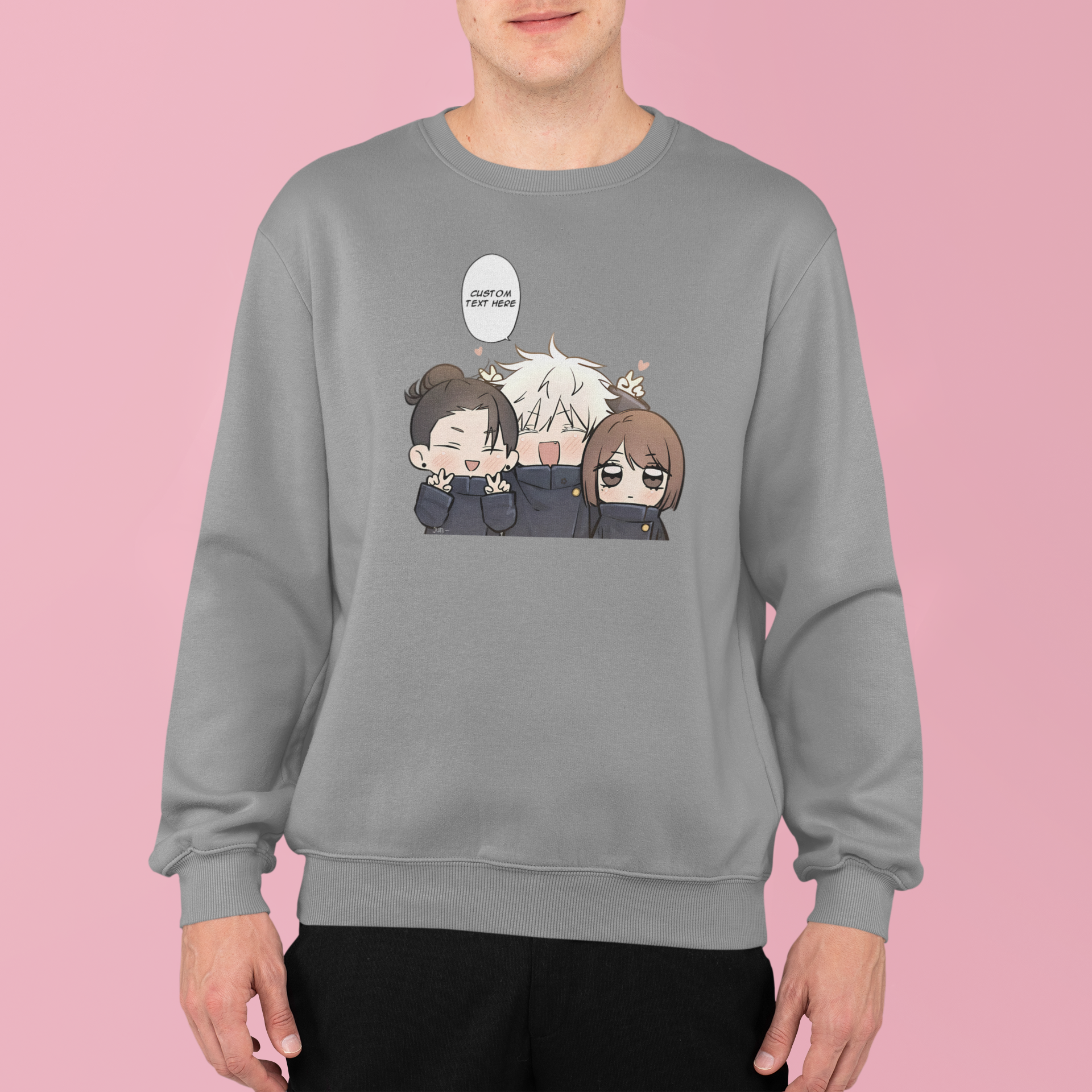 Jujutsu Kaisen Chibi: CUSTOM text –  T-Shirt / Hoodie / Sweater | Cute Anime Streetwear