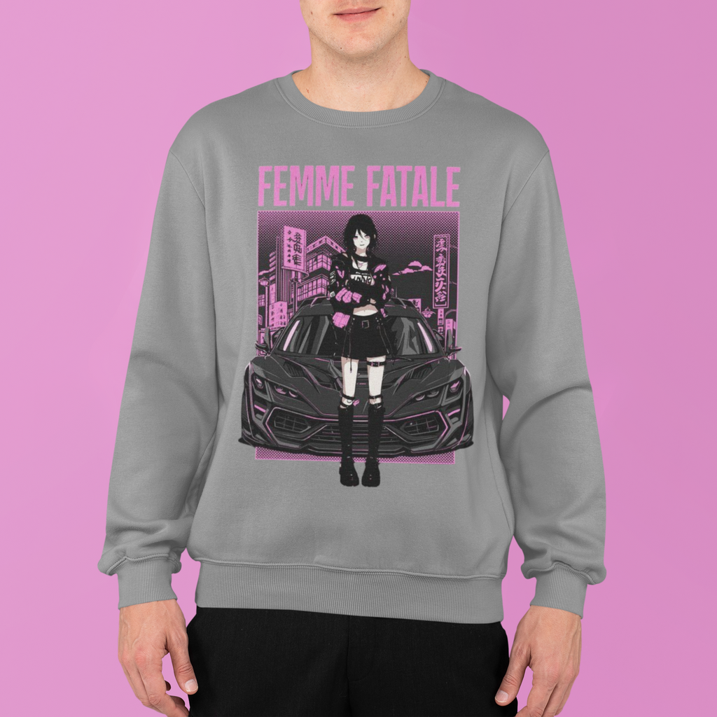 Femme Fatale: Car Girl –  Anime T-Shirt / Hoodie / Sweater | Cool Anime Tokyo-Style Cyber-Punk Streetwear